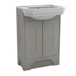 Calypso Chelworth Floor Standing Vanity Unit With Georgia Basin - Contour Dusk Grey - 6919.23