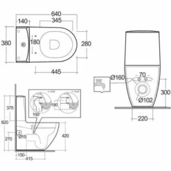 RAK Ceramics Des Rimless Close Coupled Back To Wall WC Pan With Hidden Fixations - Alpine White - DESWC1146AWHA 9 RAK Ceramics Des Rimless Close Coupled Back To Wall WC Pan With Hidden Fixations - Alpine White - DESWC1146AWHA -Bliss Bath Shop d e deswc1146awha 2