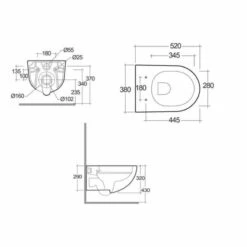 RAK Ceramics Des Rimless Wall Hung WC Pan With Hidden Fixations - Alpine White - DESWC1446AWHA -Bliss Bath Shop d e deswc1446awha 2