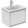 Ideal Standard Connect Air 500mm Wall Hung Vanity Unit 1 Drawer - Gloss White & Matt White - E0817B2 -Bliss Bath Shop e0817b2 1