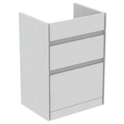 Ideal Standard Connect Air 600mm Floor Standing Vanity Unit With 2 Drawers - Gloss White & Matt Grey - E0836KN