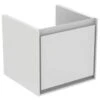 Ideal Standard Connect Air 500mm Wall Hung Basin Unit 1 Drawer - Gloss White & Matt White - E0842B2 -Bliss Bath Shop e0842b2 1
