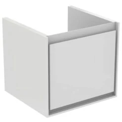 Ideal Standard Connect Air 550mm Wall Hung Basin Unit 1 Drawer - Gloss White & Matt White - E0844B2