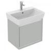 Ideal Standard Connect Air 600mm Wall Hung Basin Unit 1 Drawer - Gloss Grey & Matt White - E0846EQ 2 Ideal Standard Connect Air 600mm Wall Hung Basin Unit 1 Drawer - Gloss Grey & Matt White - E0846EQ -Bliss Bath Shop e0846eq