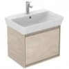 Ideal Standard Connect Air 600mm Wall Hung Basin Unit 1 Drawer - Wood Light Brown & Matt Light Brown - E0846UK -Bliss Bath Shop e0846uk