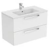 Ideal Standard Tempo 800mm Wall Mounted Vanity Unit 2 Drawer - Gloss White - E3242WG 1 Ideal Standard Tempo 800mm Wall Mounted Vanity Unit 2 Drawer - Gloss White - E3242WG -Bliss Bath Shop e3242wg 1