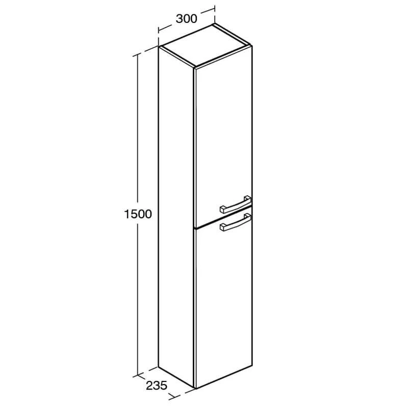 Ideal Standard Tempo Column Unit 2 Doors - White Gloss - E3243WG 4 Ideal Standard Tempo Column Unit 2 Doors - White Gloss - E3243WG - Image 2