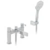 Vado Edit 2 Hole Bath Shower Mixer Deck Mounted With Shower Kit - EDI-130+K-CP -Bliss Bath Shop e d edi 130k cp
