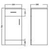 Essential Alaska 35cm Cupboard Unit - EF117W 2 Essential Alaska 35cm Cupboard Unit - EF117W -Bliss Bath Shop ef117w1