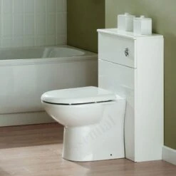 Essential Alaska 50cm Back To Wall WC Unit - EF118W -Bliss Bath Shop ef118w1