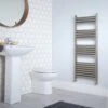 Towelrads Eversley Straight Heated Towel Rail 1000x600mm - Polished Stainless Steel - 136035