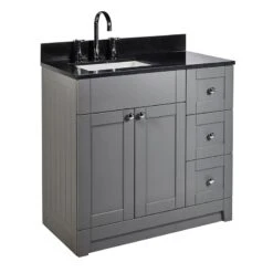 Frontline Holborn 900mm Dust Grey Vanity Unit Only - F02577