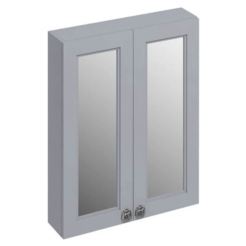 Burlington 600mm Two Door Mirror Cabinet - Grey - F6MG 3 Burlington 600mm Two Door Mirror Cabinet - Grey - F6MG