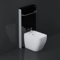 RAK Ceramics Obelisk Cistern Cabinet For Back To Wall Bidet In Black - FS12RAKCAB02