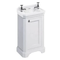 Burlington Freestanding Cloakroom 510mm One Door Vanity Unit - Matt White - FC11W