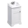 Burlington Freestanding 500mm One Door Vanity Unit - Matt White - FC8W -Bliss Bath Shop fc8w