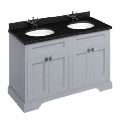 Burlington Freestanding 1300mm Four Door Vanity Unit - Grey - FC9G