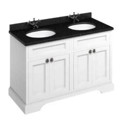 Burlington Freestanding 1300mm Four Door Vanity Unit - Matt White - FC9W