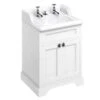 Burlington Freestanding 650mm Two Door Vanity Unit - Matt White - FF8W 1 Burlington Freestanding 650mm Two Door Vanity Unit - Matt White - FF8W -Bliss Bath Shop ff8w