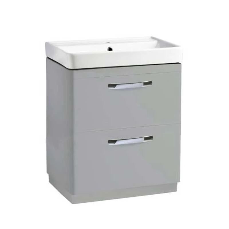 Tavistock Compass 600mm Double Drawer Freestanding Unit Only - Gloss Light Grey - CM600FDG 3 Tavistock Compass 600mm Double Drawer Freestanding Unit Only - Gloss Light Grey - CM600FDG