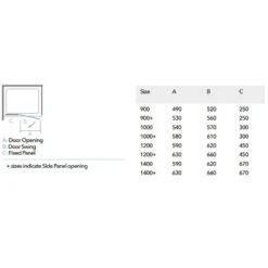 Merlyn Black Hinge And Inline Shower Door 900+mm - BLKH900SP -Bliss Bath Shop h i hinge inlinespec 1