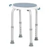 HOMCOM 360° Adjustable Height Aluminium Frame Swivel Bath Seat Shower Stool With Non-Slip Feet - Blue & White - 713-076 -Bliss Bath Shop h o 713 076 homcom 360 adjustable shower stool clean