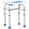 HOMCOM Height Adjustable Non-slip Padded Shower Chair For Elderly With Handle & Suction Foot Pads - White & Blue - 713-115BU 2 HOMCOM Height Adjustable Non-slip Padded Shower Chair For Elderly With Handle & Suction Foot Pads - White & Blue - 713-115BU -Bliss Bath Shop h o 713 115bu homcom adjustable shower chair clean