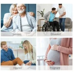 HOMCOM Bath Shower Chair With Adjustable Back And Armrest For Mobility - White - 72-0007 -Bliss Bath Shop h o 72 0007 homcom bath shower chair for elderly use