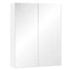 HOMCOM Wall Mounted Adjustable Bathroom Mirror Storage Cabinet With Double Door 60 X 15 X 75cm - White - 811-032 -Bliss Bath Shop h o 811 032 homcom bathroom mirror cabinet clean