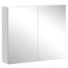 HOMCOM Wall Mounted Adjustable Bathroom Mirror Storage Cabinet With Double Door 60 X 70 X 15cm - White - 811-032V01 2 HOMCOM Wall Mounted Adjustable Bathroom Mirror Storage Cabinet With Double Door 60 X 70 X 15cm - White - 811-032V01 -Bliss Bath Shop h o 811 032v01 homcom bathroom mirror cabinet clean