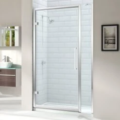 Merlyn 8 Series Hinge Shower Door 800mm - M81211 -Bliss Bath Shop hingewithinlinepanel 2