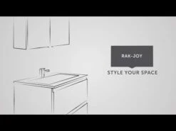 RAK Ceramics Joy Wall Hung Tall Storage Unit - Scandinavian Oak - JOYTS120SOK -Bliss Bath Shop hqdefault 3 29