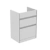 Ideal Standard Connect Air 600mm Floor Standing Vanity Unit With 2 Drawers - Gloss White & Matt White - E0836B2 2 Ideal Standard Connect Air 600mm Floor Standing Vanity Unit With 2 Drawers - Gloss White & Matt White - E0836B2 -Bliss Bath Shop idealstandard e0836b2
