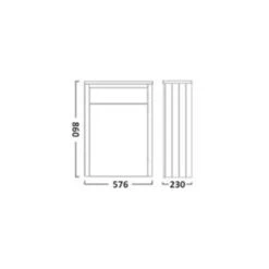 Tavistock Lansdown Back To Wall WC Unit & Worktop - Mineral Blue - LAN560BTW.MB -Bliss Bath Shop l a lan560btw mb 1