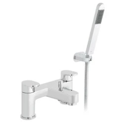 Vado Life 2 Hole Bath Shower Mixer Deck Mounted With Shower Kit - Chrome - LIF-130+K-C/P