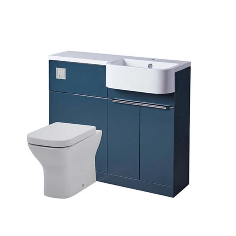 Tavistock Match 1000mm Vanity Unit For Right Hand Basin - Oxford Blue - MATROB 3 Tavistock Match 1000mm Vanity Unit For Right Hand Basin - Oxford Blue - MATROB
