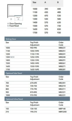 Merlyn 8 Series Sliding Shower Door With Tray 1700mm - MS88281 -Bliss Bath Shop m e merlin 8 series sliding shower door with tray dimensions 2