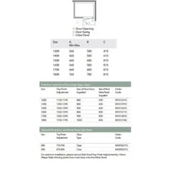 Merlyn 10 Series Pivot Shower Door & Inline Panel With Tray 1600mm - MS101271C 9 Merlyn 10 Series Pivot Shower Door & Inline Panel With Tray 1600mm - MS101271C -Bliss Bath Shop m e merlyn 10 pivot inline tray dimensions