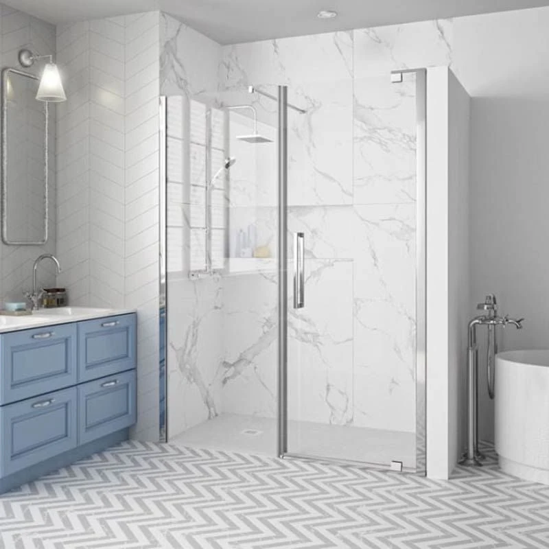 Merlyn 10 Series Pivot Shower Door & Inline Panel With Tray 1400mm - MS101291C 3 Merlyn 10 Series Pivot Shower Door & Inline Panel With Tray 1400mm - MS101291C