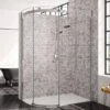 Merlyn 10 Series 1 Door Offset Quadrant Shower Enclosure Left Hand With Tray 1200 X 800mm - MS103243CL -Bliss Bath Shop m e merlyn 10 single door offset quadrant left