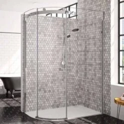 Merlyn 10 Series 1 Door Offset Quadrant Shower Enclosure Left Hand With Tray 1200 X 800mm - MS103243CL