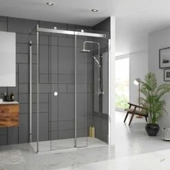 Merlyn 10 Series Sliding Shower Door Right Hand 1600mm - M108271CR -Bliss Bath Shop m e merlyn 10 sliding right 2 3