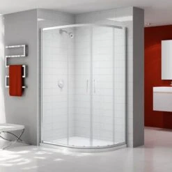 Merlyn Ionic Express Offset Quadrant Shower Enclosure - 2 Sliding Shower Door - 1000x800mm - A0302D0