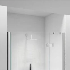 Merlyn 6 Series Frameless Hinge & Inline Recess Shower Door With Tray 760mm - S6FB760REC -Bliss Bath Shop m e merlyn 6 series frameless hinge inline recess door s6f 3