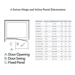 Merlyn 6 Series Frameless Hinge & Inline Recess Shower Door 900mm - S6F900REC 9 Merlyn 6 Series Frameless Hinge & Inline Recess Shower Door 900mm - S6F900REC -Bliss Bath Shop m e merlyn 6 series frameless hinge inline recess door s6f dimensions