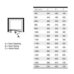 Merlyn 6 Series Frameless Hinge & Inline Recess Shower Door With Tray 900mm - S6FB900REC -Bliss Bath Shop m e merlyn 6 series frameless hinge inline recess door s6fb dimensions 1