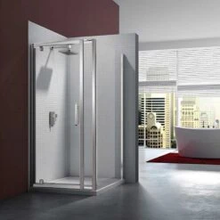 Merlyn 6 Series Pivot Shower Door And Inline Panel - 700mm Shower Door 690-740mm - M61201H 9 Merlyn 6 Series Pivot Shower Door And Inline Panel - 700mm Shower Door 690-740mm - M61201H -Bliss Bath Shop m e merlyn 6 series pivot inline shower door m6 3