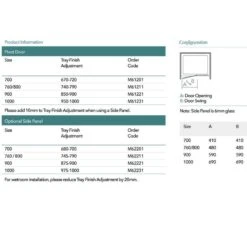 Merlyn 6 Series Pivot Shower Door 760/800mm - M61211 N 9 Merlyn 6 Series Pivot Shower Door 760/800mm - M61211 N -Bliss Bath Shop m e merlyn 6 series pivot shower door m6 dimensions 1