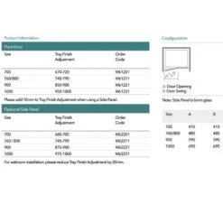 Merlyn 6 Series Pivot Shower Door With Merlyn MStone Tray 760/800mm - MS61211 -Bliss Bath Shop m e merlyn 6 series pivot shower door m6 dimensions