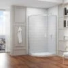 Merlyn 8 Series 1 Door Offset Quadrant Left Hand With Tray 1200 X 800mm - MS83243L -Bliss Bath Shop m e merlyn 8 1door offset quadrant lh tray 4